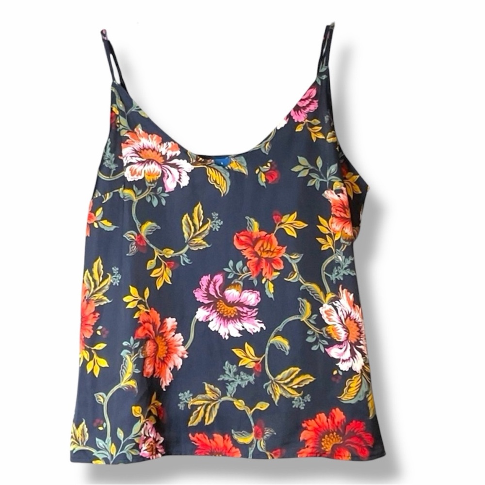 Old Navy Floral Spaghetti Strap Tank Top Size Large NWT